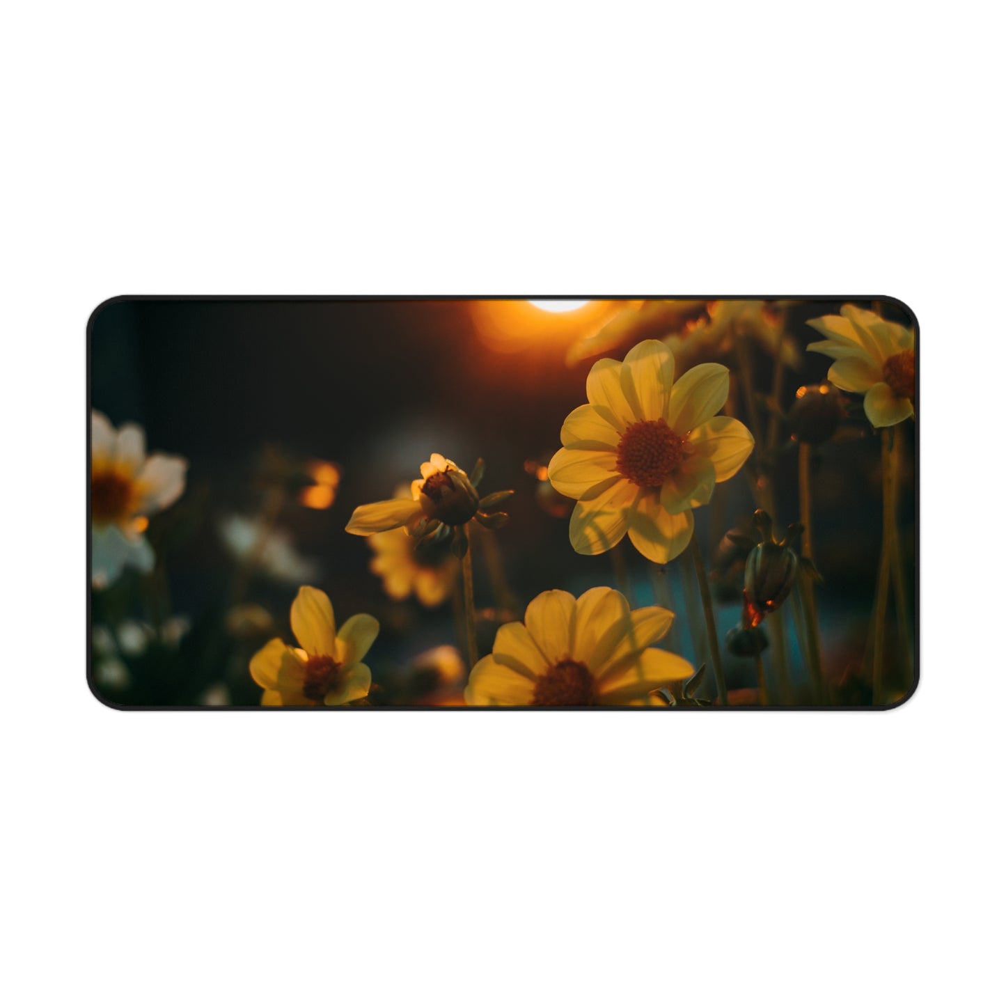 Golden Hour Bloom BossMat – Sunset Serenity