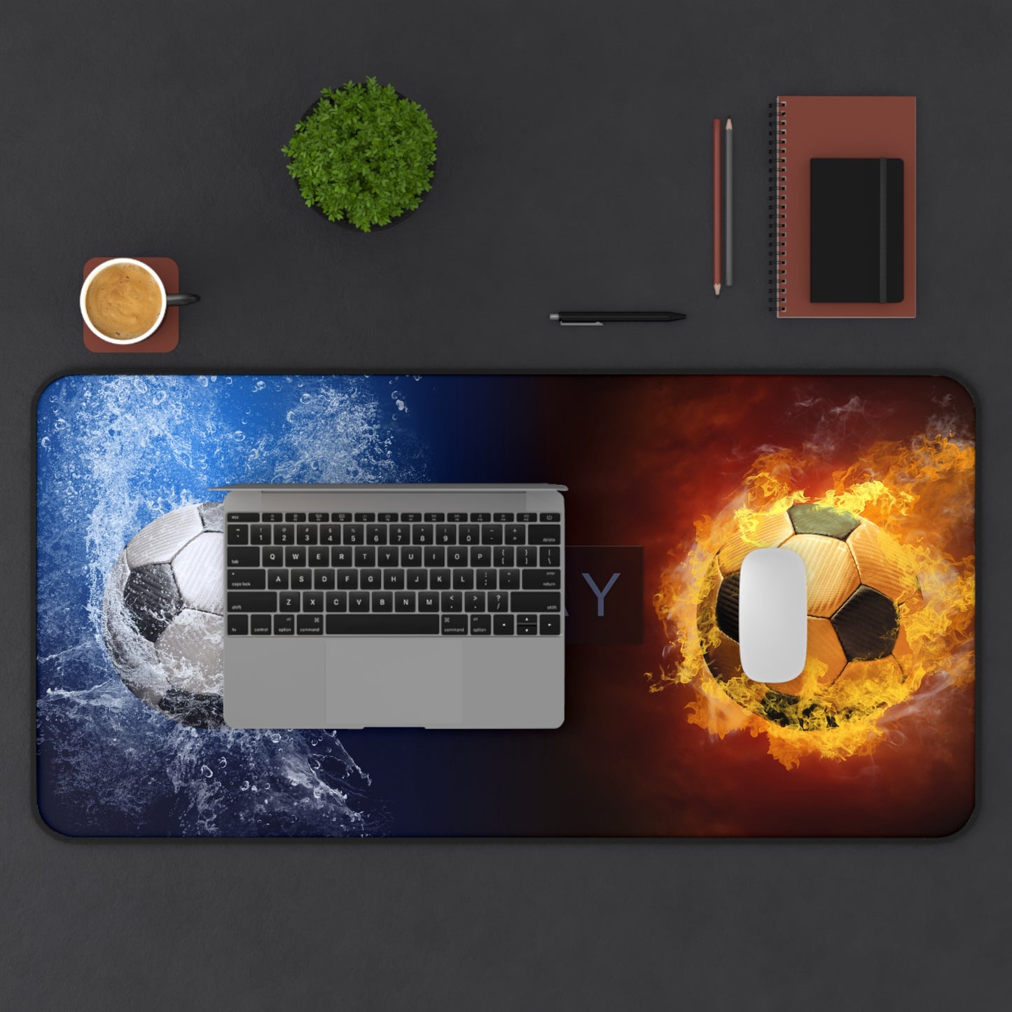 Fire & Ice BossMat – Play With Passion, Cool Under Pressure