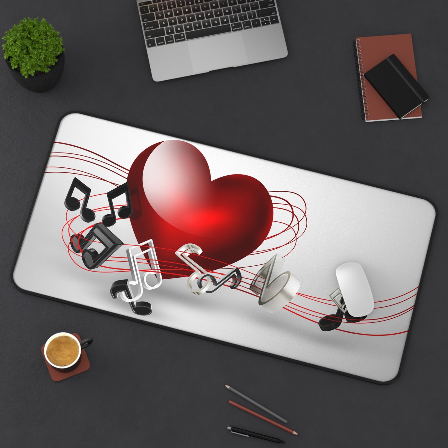 Heart of Music Desk Mat