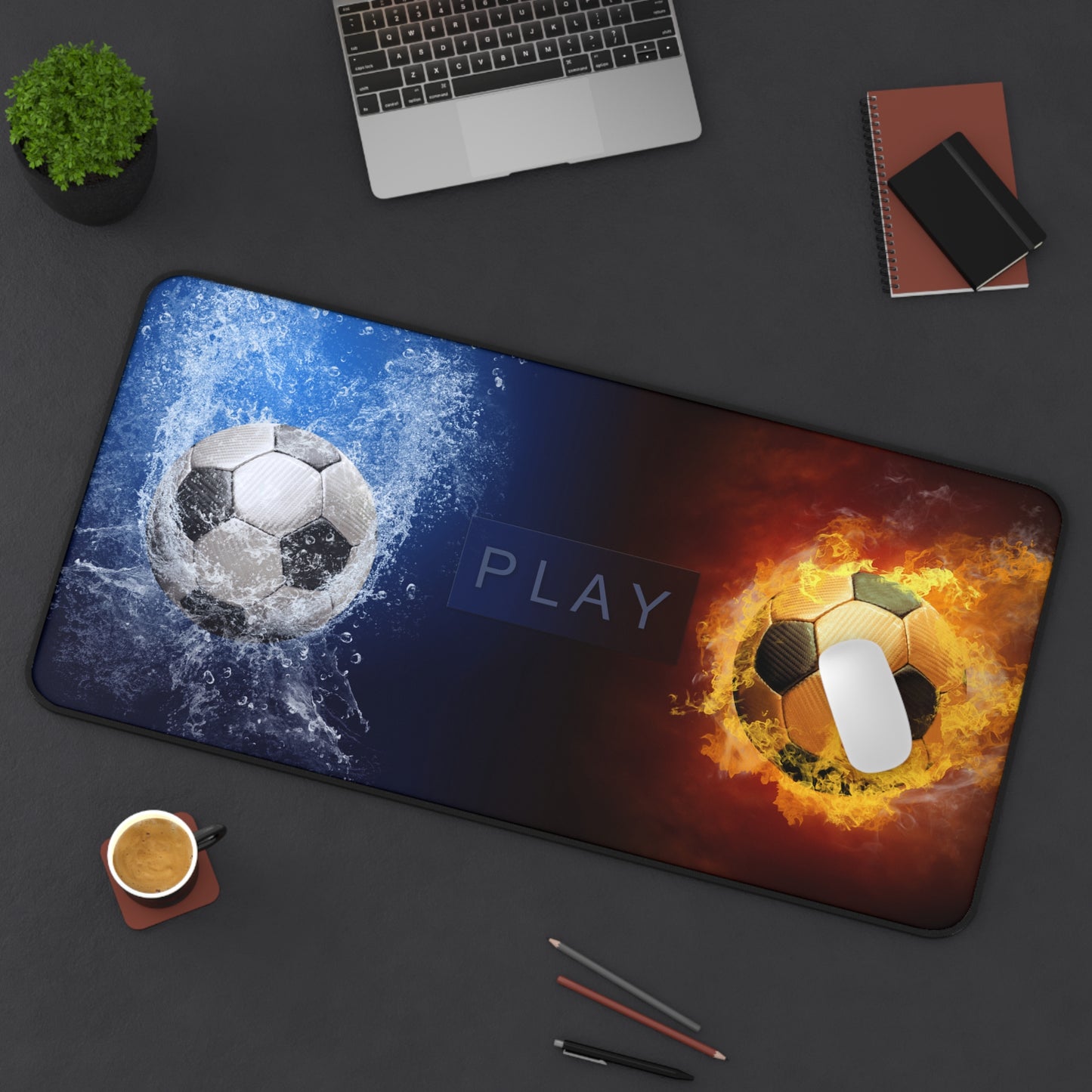Fire & Ice BossMat – Play With Passion, Cool Under Pressure