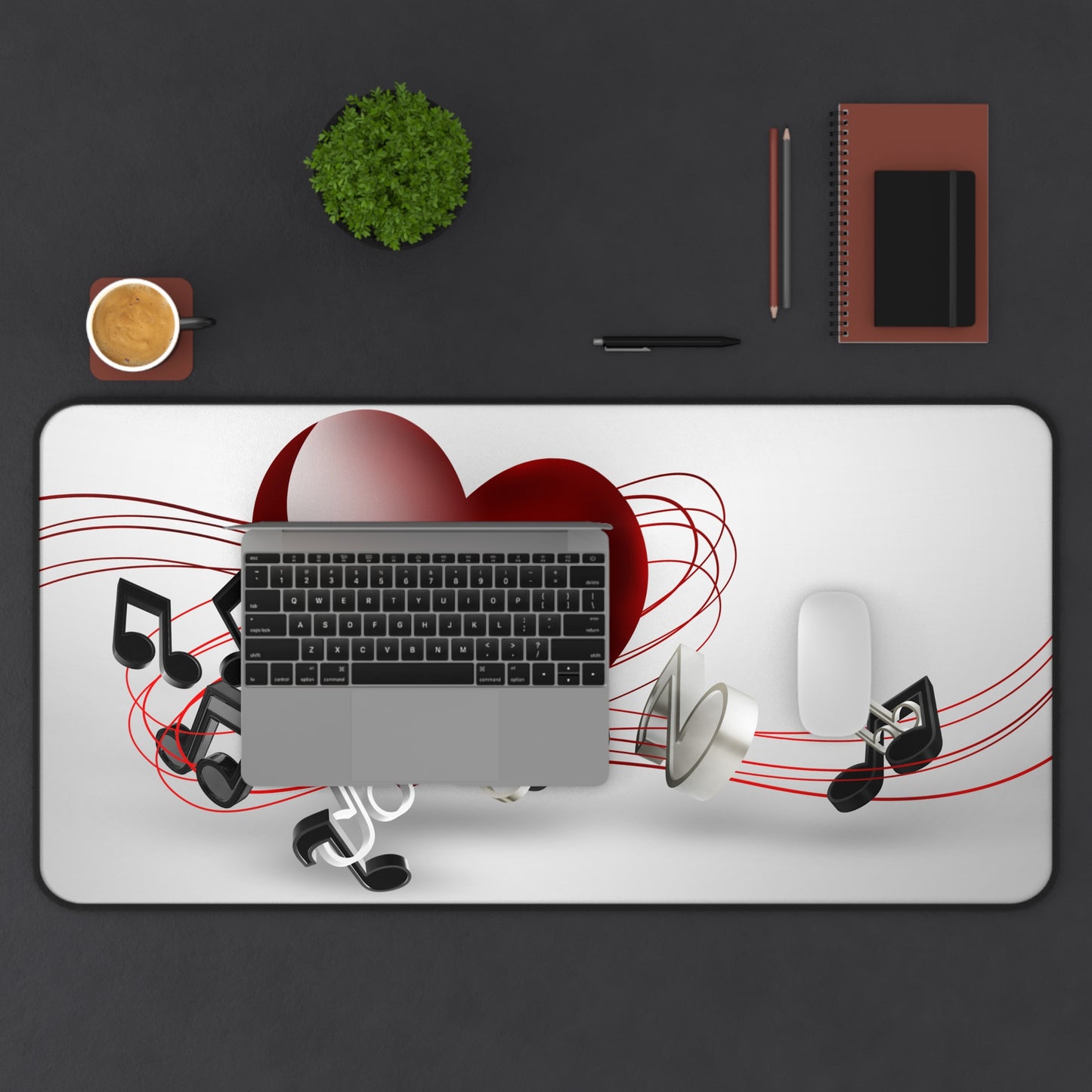 Heart of Music Desk Mat
