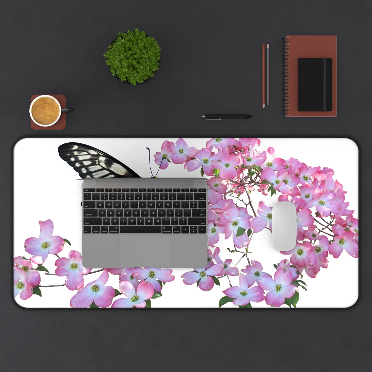 Delicate Bloom BossMat – Butterfly on Dogwood