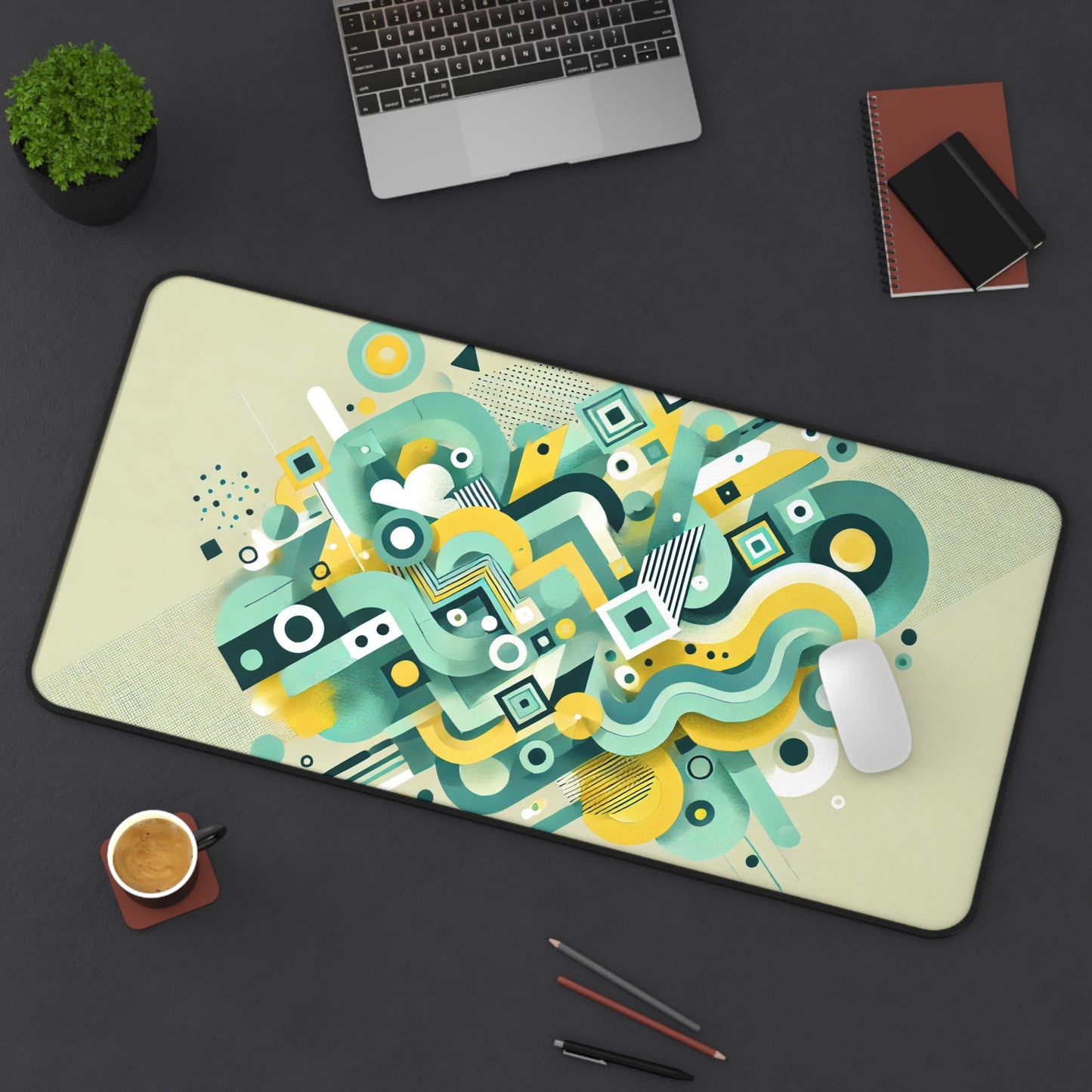 Sunburst Flow BossMat – Modern Abstract Bloom