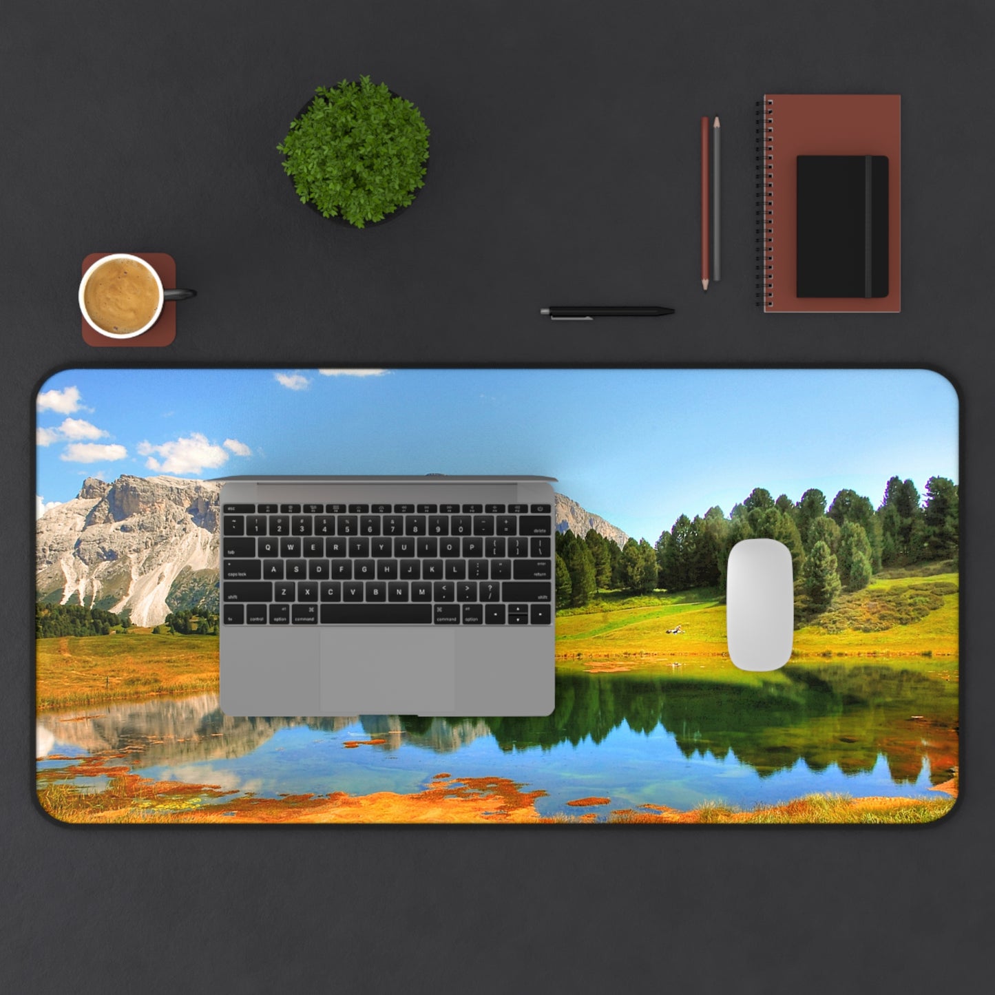Alpine Reflection BossMat – Mountain Lake Tranquility