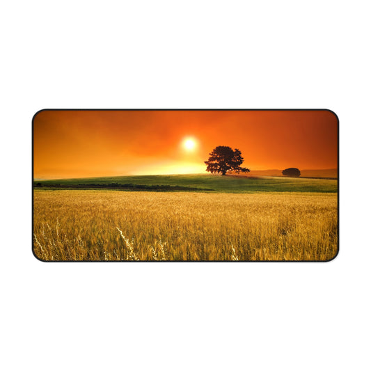 Golden Horizon BossMat – Wheatfield Sunset Serenity